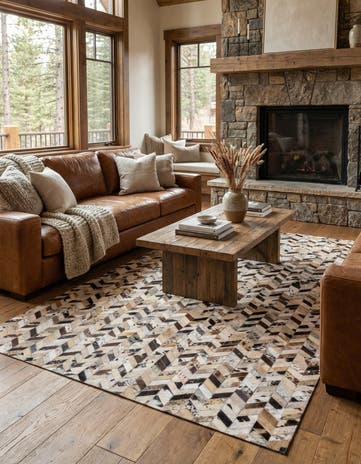 5' 2 x 8' Cowhide Rug