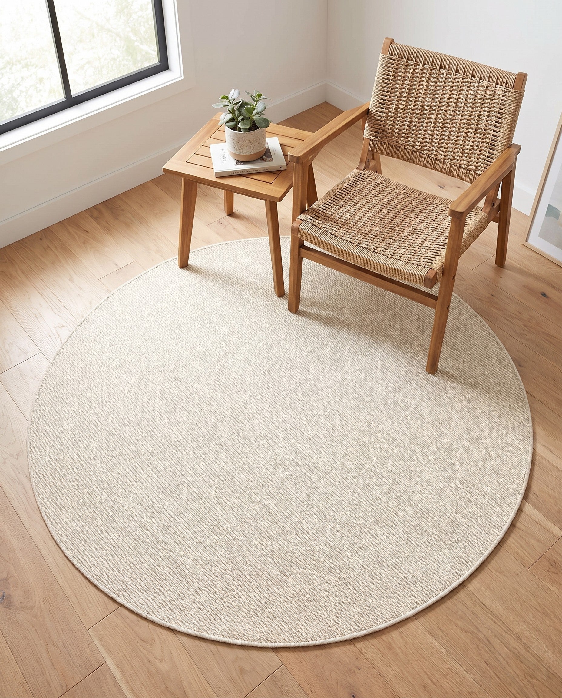 5' 1 x 5' 1 Easy-Clean Jill Zarin Palm Springs Indoor / Outdoor Round Rug