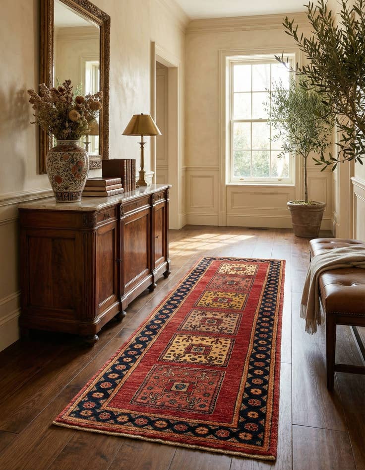 Detail image of 2' x 6' 9 Kashkuli Runner Rug