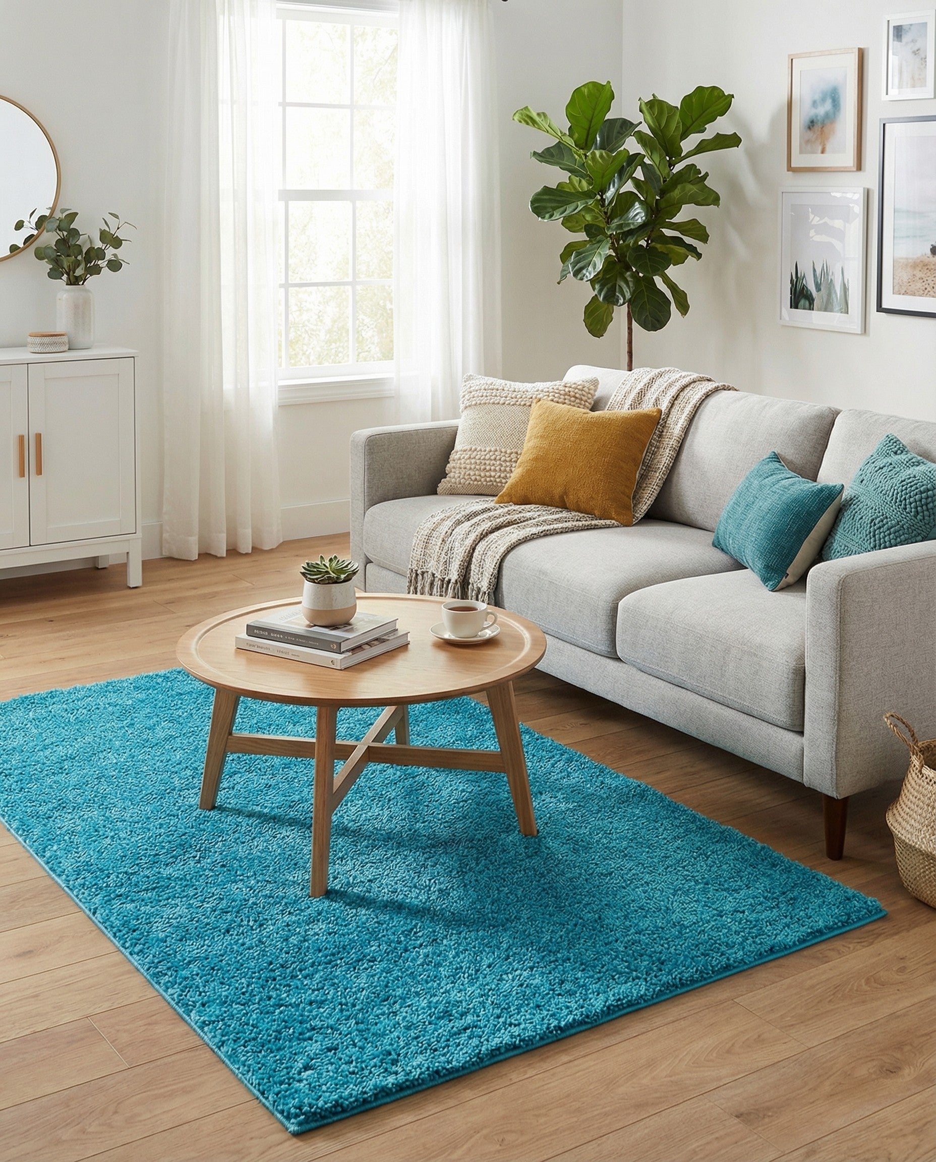 3' 3 x 5' 3 Solid Frieze Rug