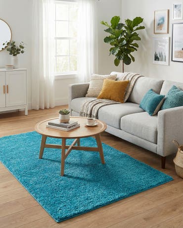  3' 3 x 5' 3 Solid Frieze Rug