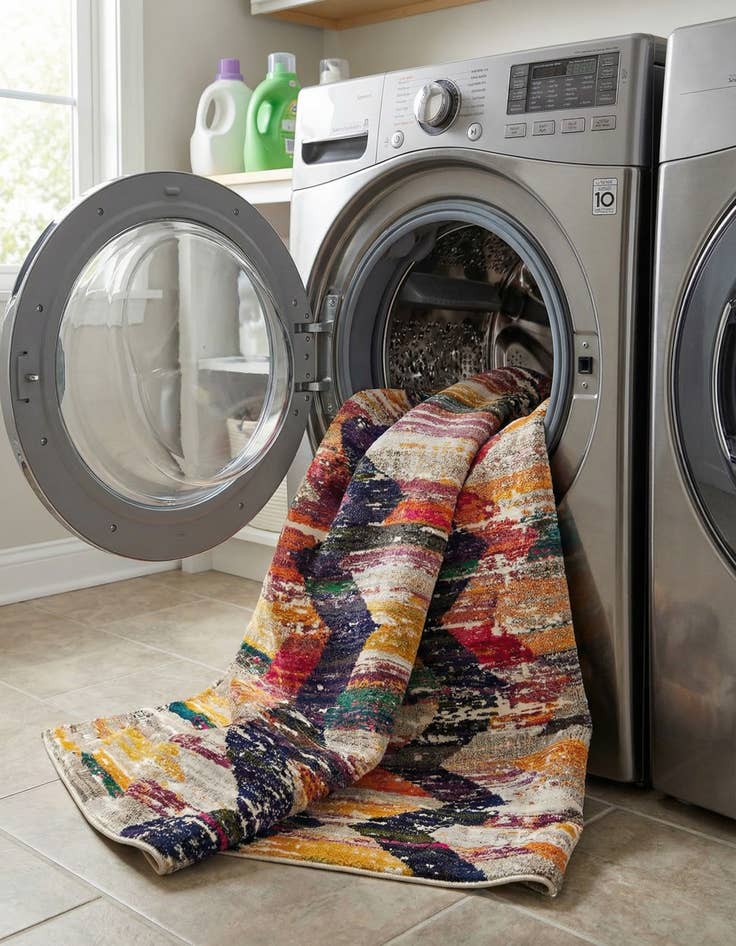 Detail image of 7' 10 x 10'  Washable Vivid Rug