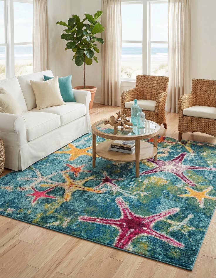 Detail image of  7' 10 x 7' 10  Washable Amalfi Square Rug