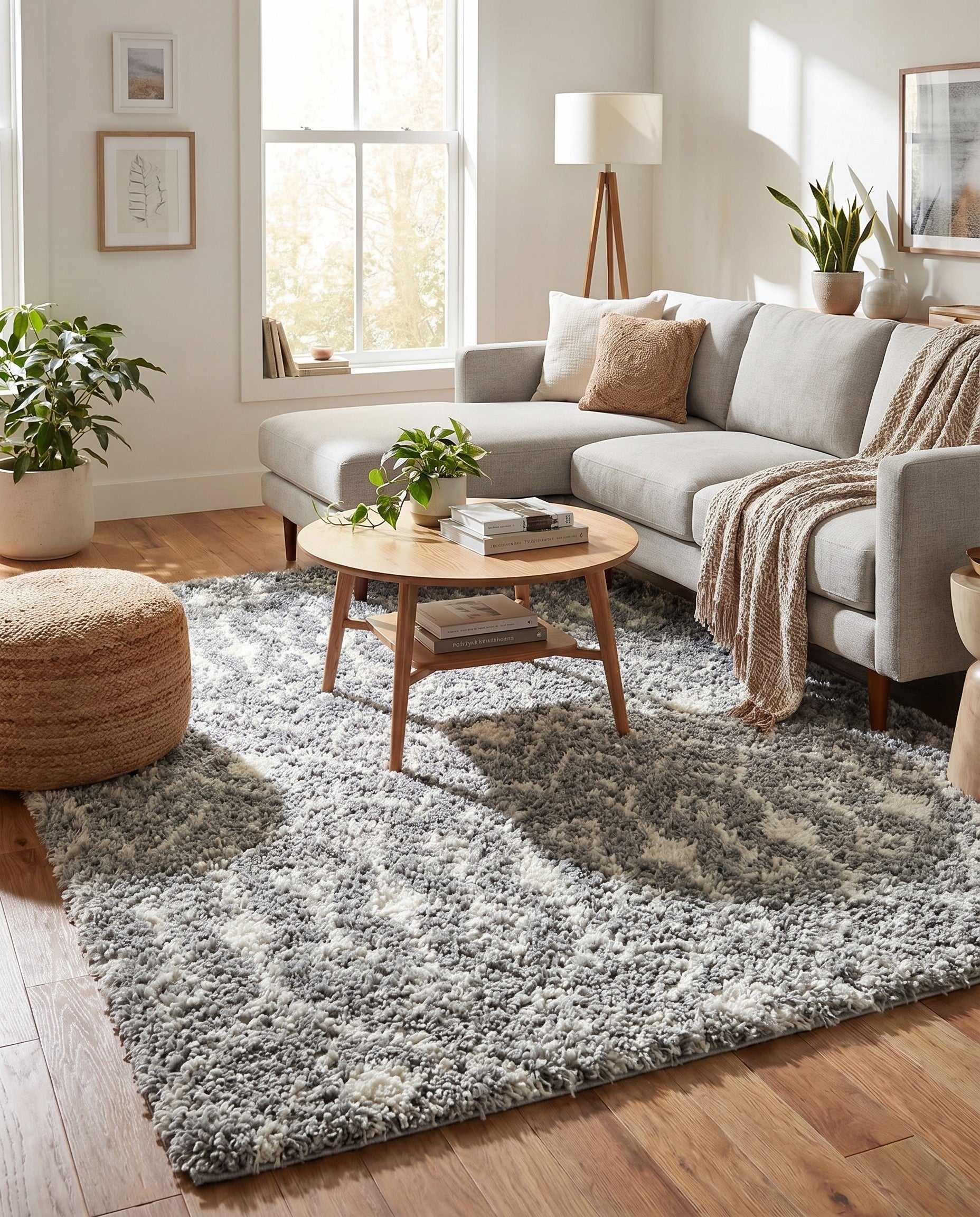 7' 10 x 7' 10 Moroccan Trellis Shag Square Rug