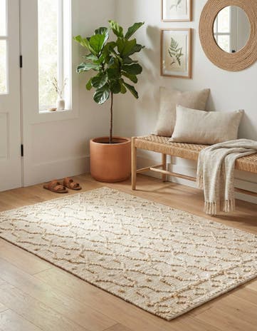 Ivory Hand Woven Larsa Jute Rug