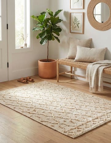 Ivory Hand Woven Larsa Jute Rug