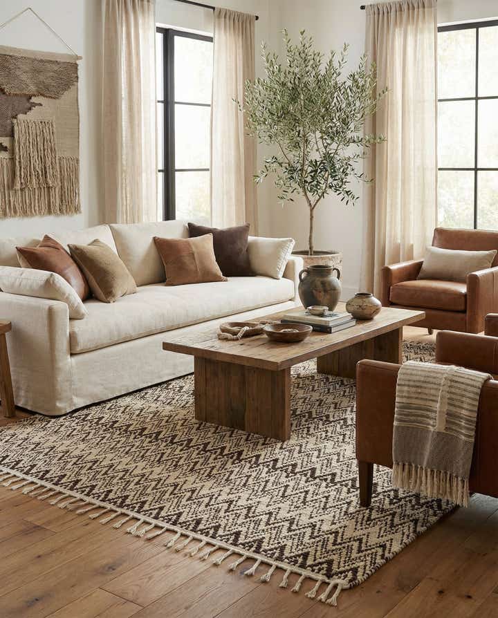 5' 3 x 8' 1 Hand Knotted Moroccan Wool Rug