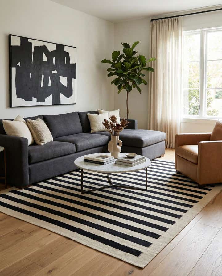 8' 3 x 9' 8 Hand Woven Kilim Modern Wool Rug