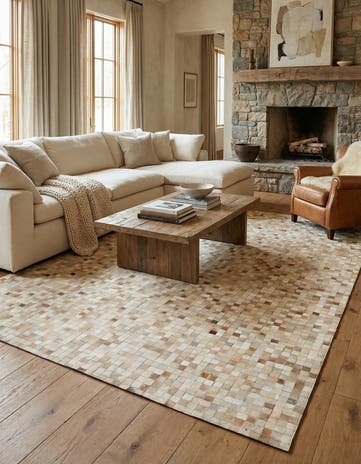 8' 1 x 9' 11 Cowhide - Patchwork Rug