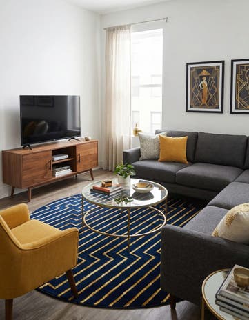 6' x 6' Vogue Geo Round Rug