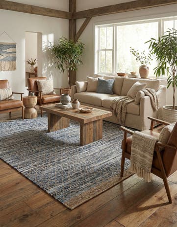 10' x 14' 1 Hand Woven Chindi Trellis Rug