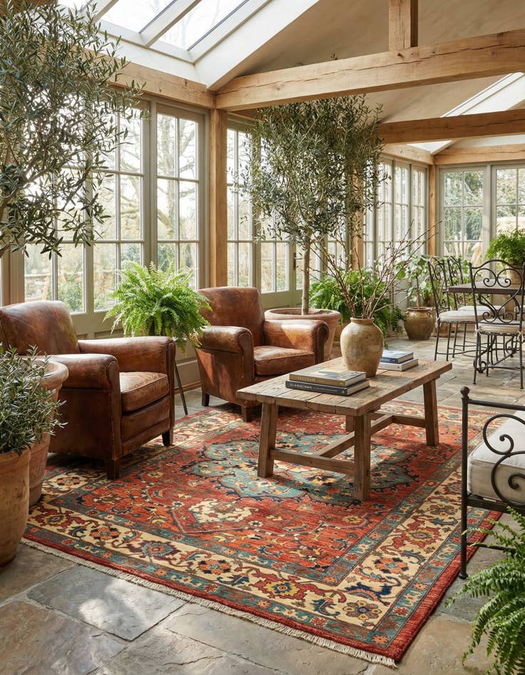 Detail image of 6' x 7' 7 Serapi Wool Rug