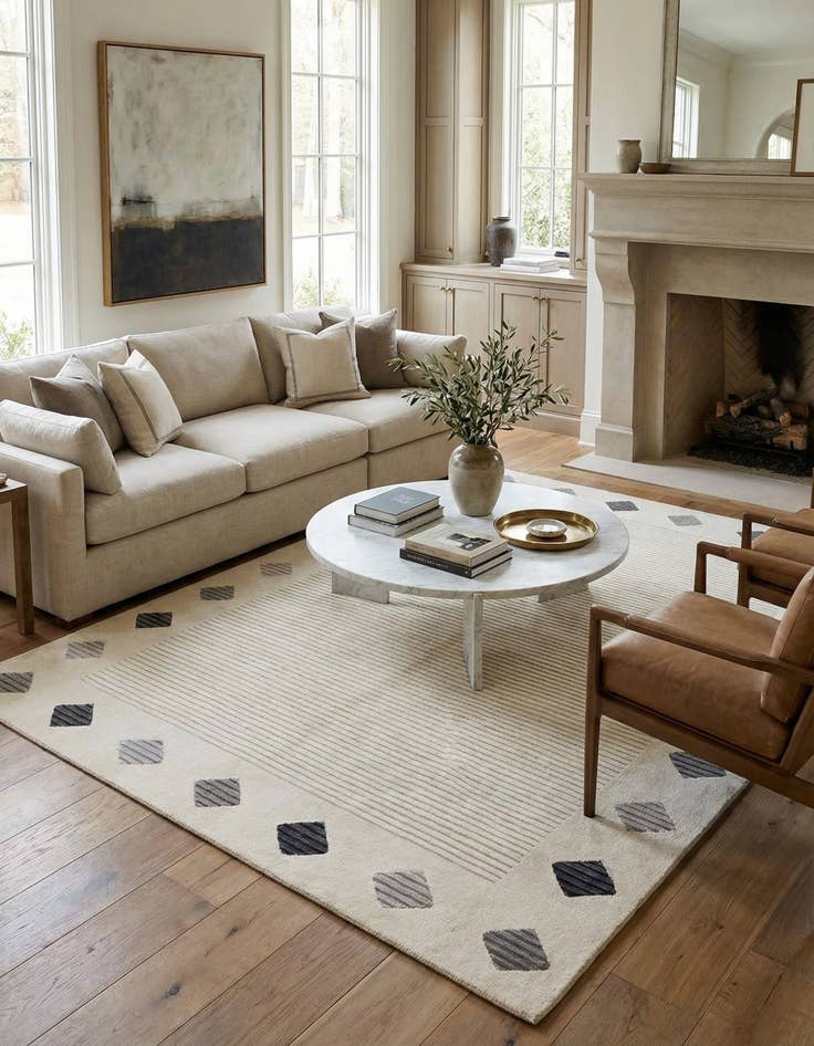 Detail image of 5' 7 x 7' 11  Hand Knotted Darya Wool Rug