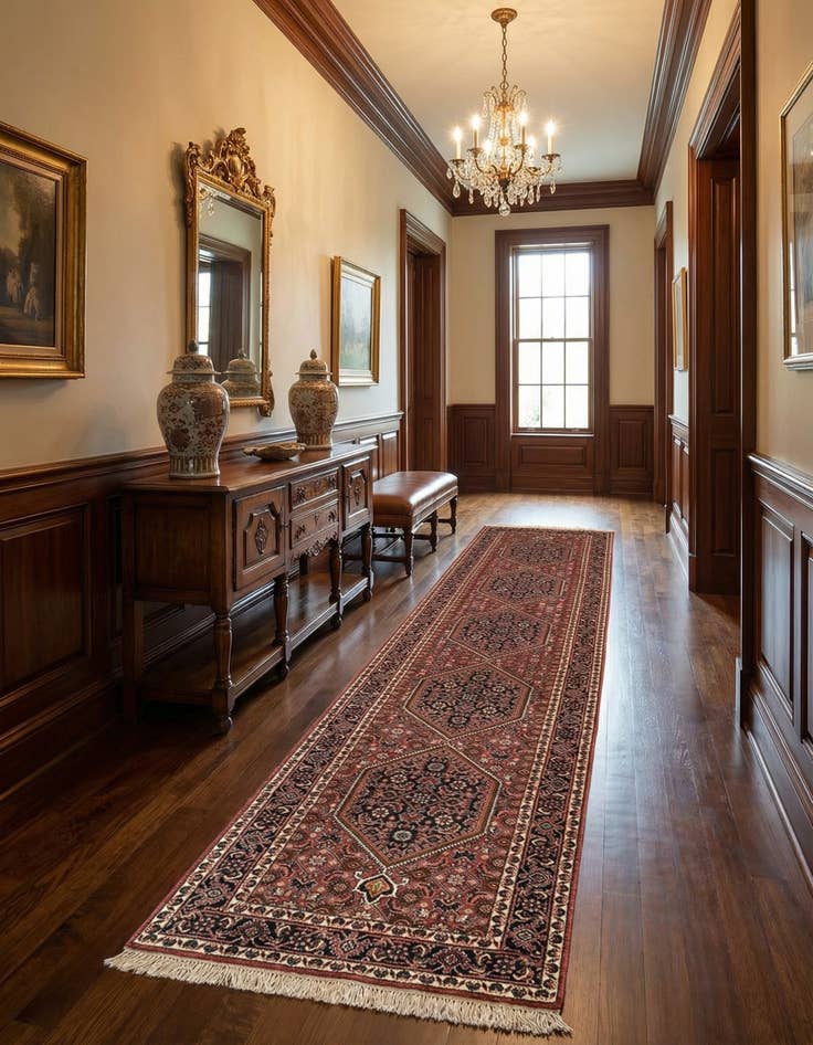 Detail image of 2' x 11' 8 Bidjar Runner Rug