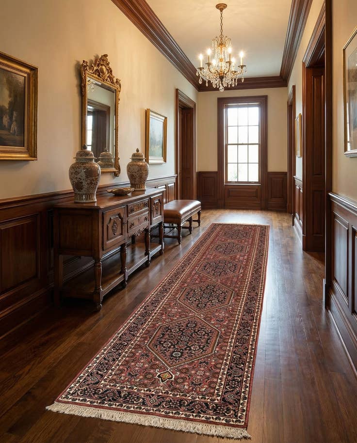 Detail image of 2' x 11' 8 Bidjar Runner Rug