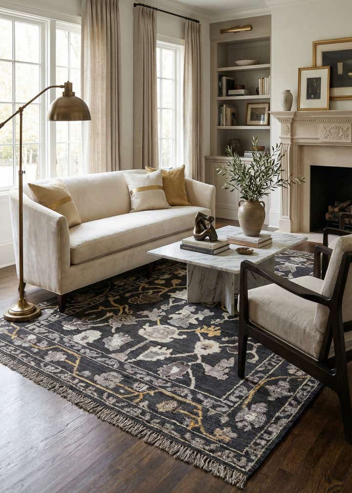 9' 2 x 12' Hand Knotted Oushak Wool Rug