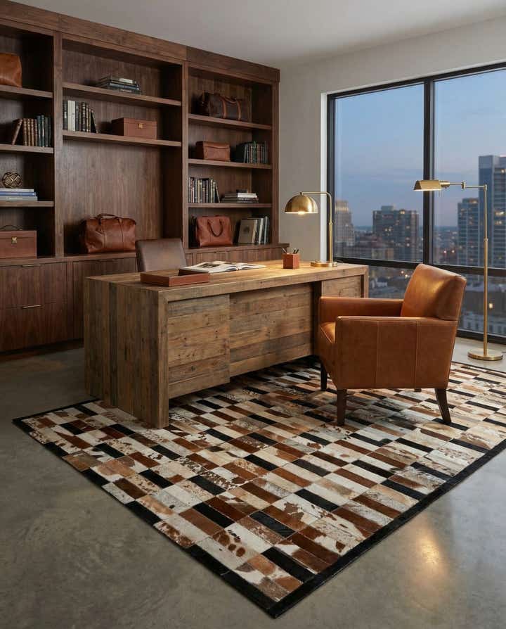 5' 1 x 7' 11 Cowhide - Patchwork Rug