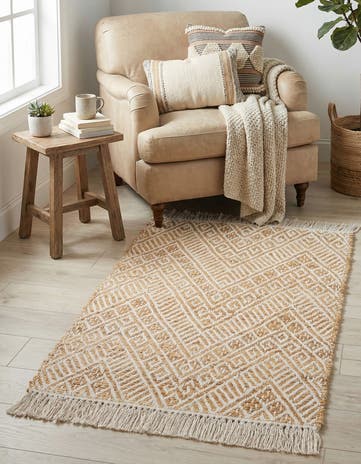 2' x 3' 1 Handmade Braided Jute Rug