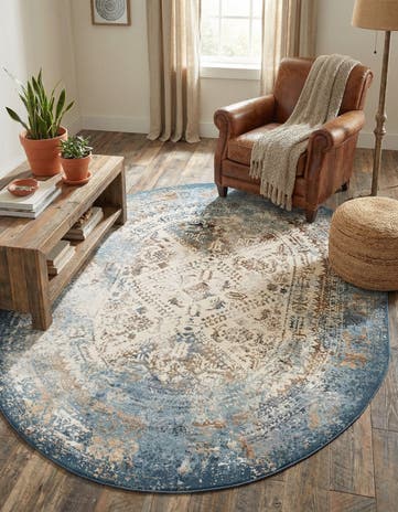 Blue Highbury Oval Rug