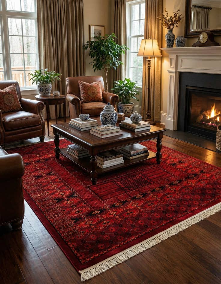 Detail image of 7' 10 x 7' 10 Bokhara Square Rug