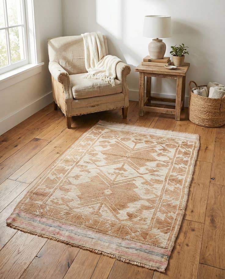Detail image of 3' x 4' 2 Hand Knotted Ultra Vintage Persian Wool Rug