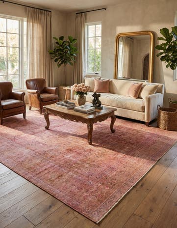 9' 5 x 12' 4 Hand Knotted Ultra Vintage Persian Wool Rug