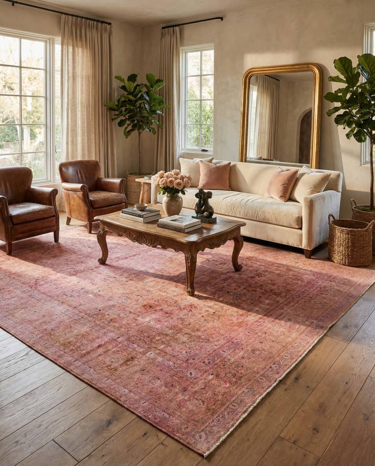 Detail image of 9' 5 x 12' 4 Hand Knotted Ultra Vintage Persian Wool Rug