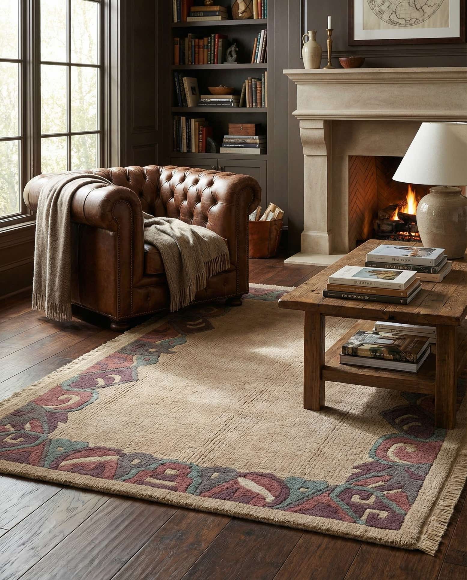 4' x 5' 10 Hand Knotted Tibet Wool Rug