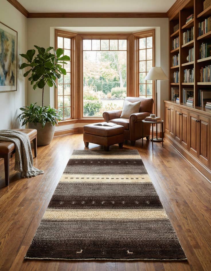 Detail image of  2' 11 x 6' 6  Hand Knotted Kashkuli Persian Runner Rug