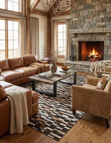 5' x 7' 11 Cowhide - Patchwork Rug