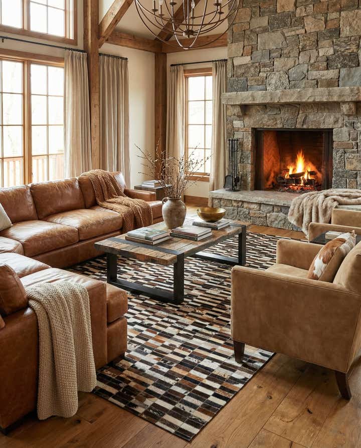 5' x 7' 11 Cowhide - Patchwork Rug