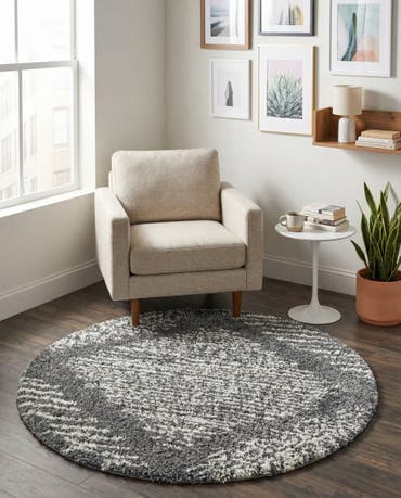  3' 3 x 3' 3 Serenity Shag Round Rug