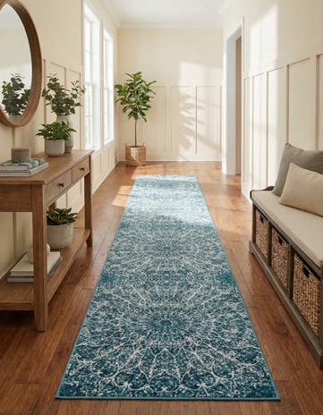 Turquoise Monaco Runner Rug