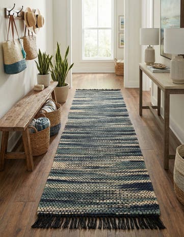 2' 7 x 10' Hand Woven Chunky Jute Runner Rug
