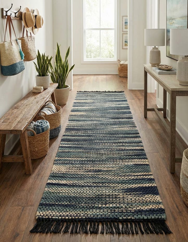 2' 7 x 10' Hand Woven Chunky Jute Runner Rug
