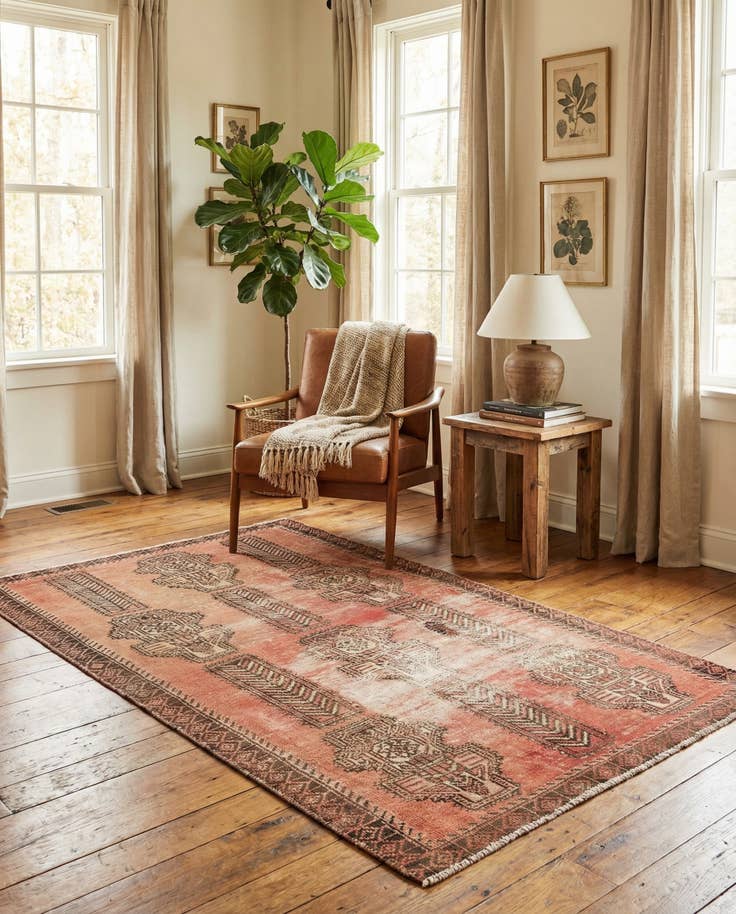 Detail image of 3' 5 x 6' 2 Hand Knotted Ultra Vintage Persian Wool Rug