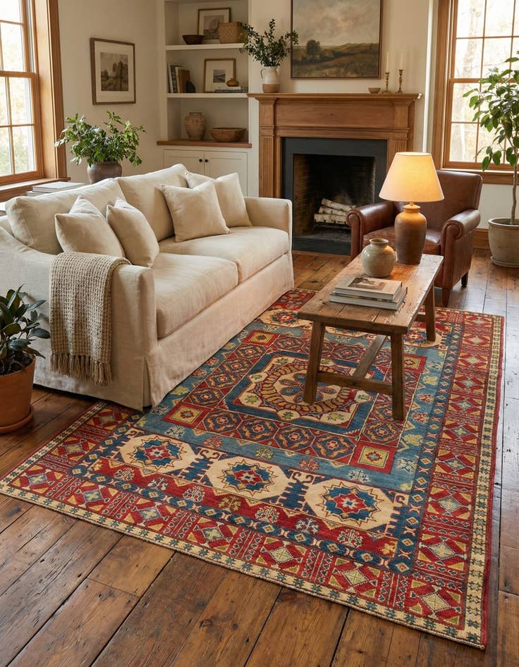 Detail image of 5' 3 x 6' 10  Hand Knotted Kazak Rug