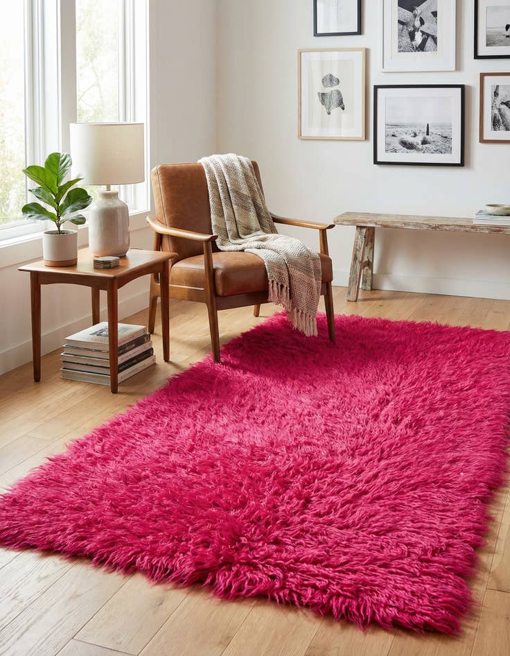 Detail image of  2' 4 x 4' 7  Hand Knotted Moroccan Wool Runner Rug