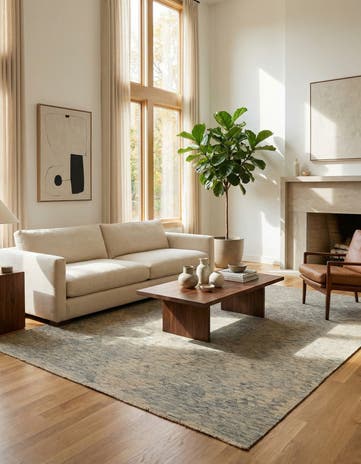 6' 6 x 9' 7 Hand Woven Kilim Modern Wool Rug