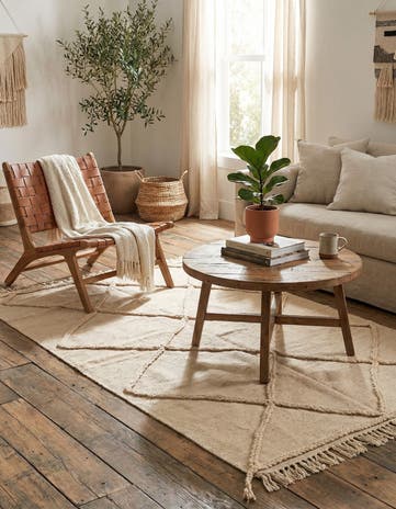 3' 6 x 5' 2 Hand Knotted Moroccan Wool Rug