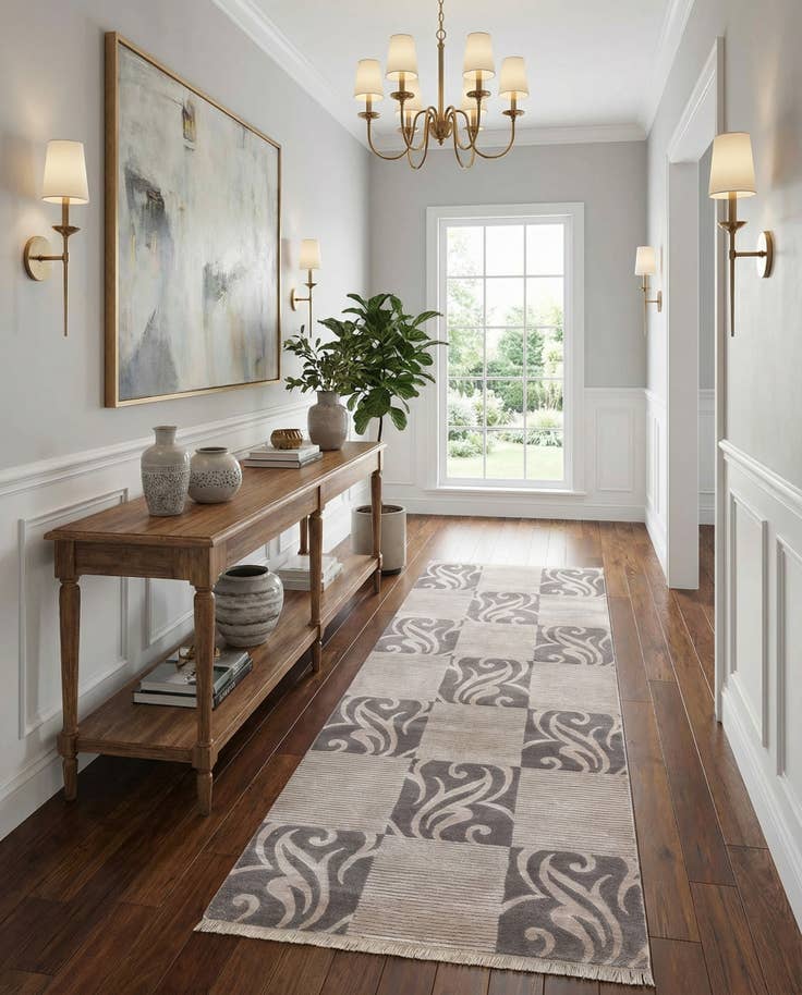 Detail image of 2' 9 x 9' 9 Hand Knotted Darya Wool Runner Rug