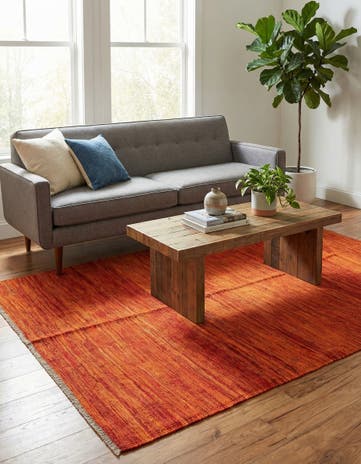 4' 1 x 6' Hand Woven Kilim Modern Wool Rug