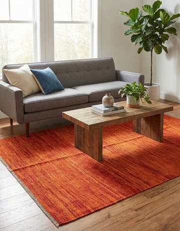 4' 1 x 6' Hand Woven Kilim Modern Wool Rug