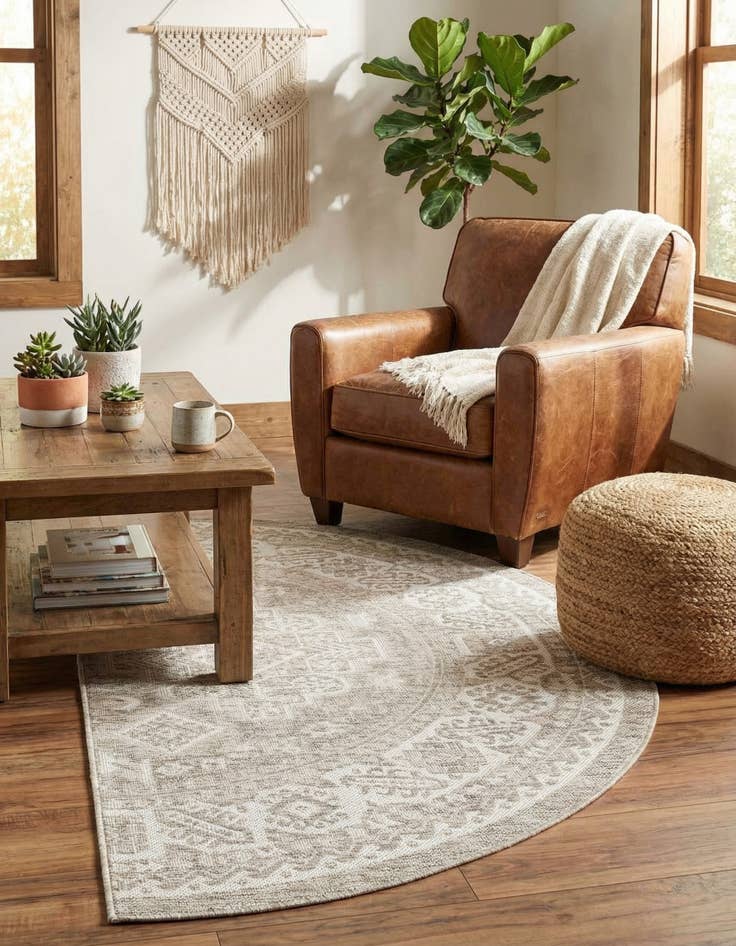 Detail image of 3' x 6'  Washable Aztec Indoor / Outdoor Hearth Rug