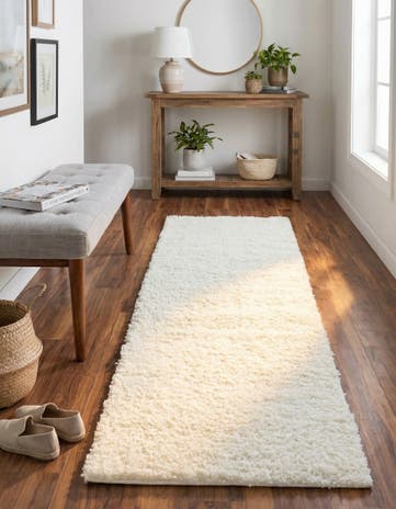 2' 7 x 10' Soft Solid Shag Runner Rug
