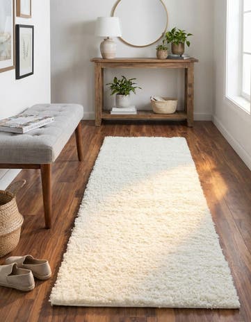 2' 7 x 10' Soft Solid Shag Runner Rug