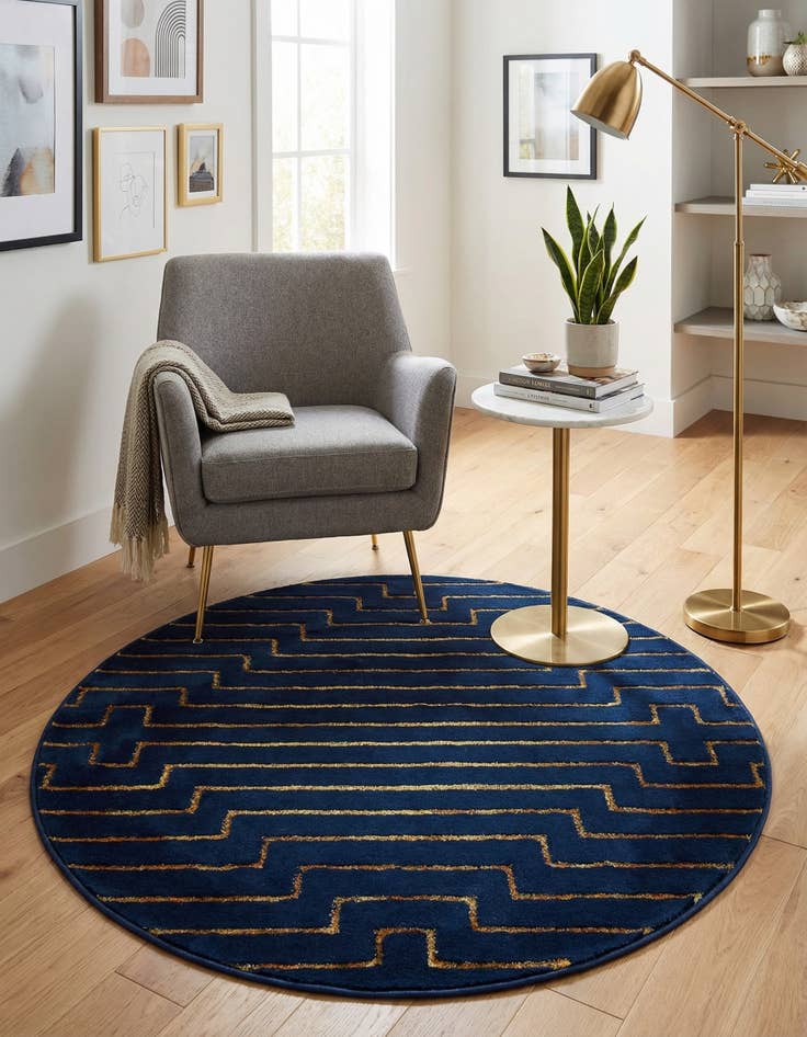 Detail image of 3' x 3' Vogue Geo Round Rug