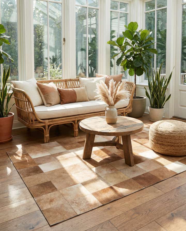 3' 11 x 5' 11 Cowhide - Patchwork Rug