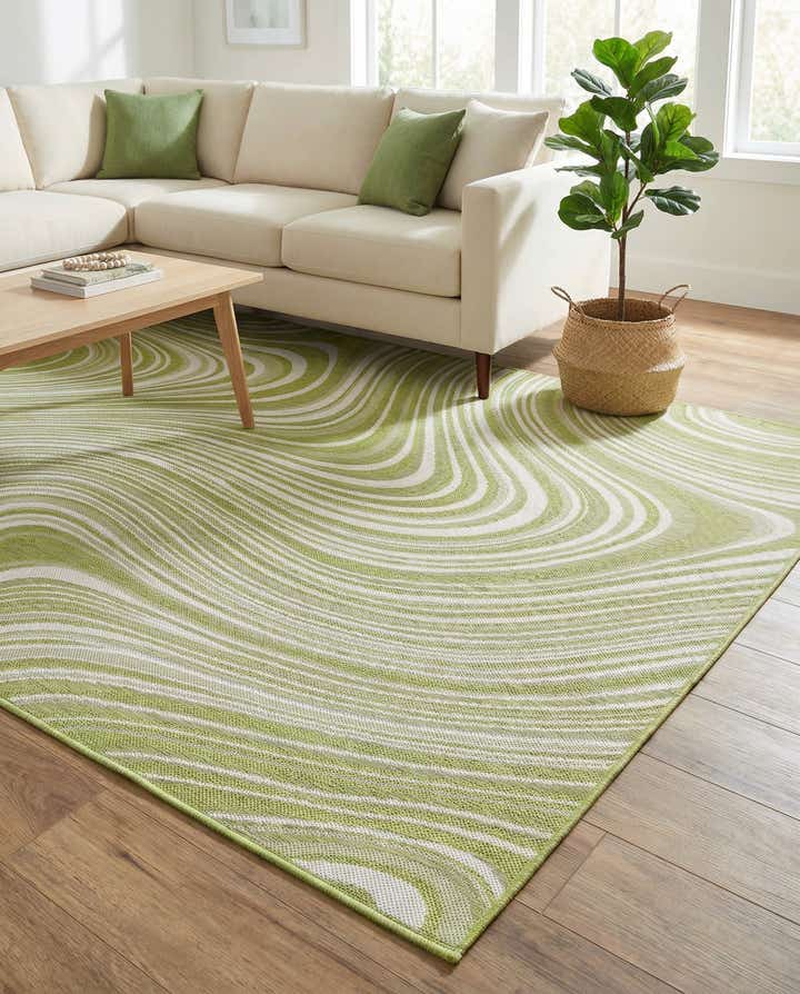 7' 10 x 11' Easy-Clean Modern Indoor / Outdoor Rug