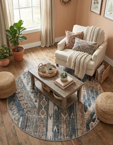 5' 3 x 5' 3 Oregon Round Rug
